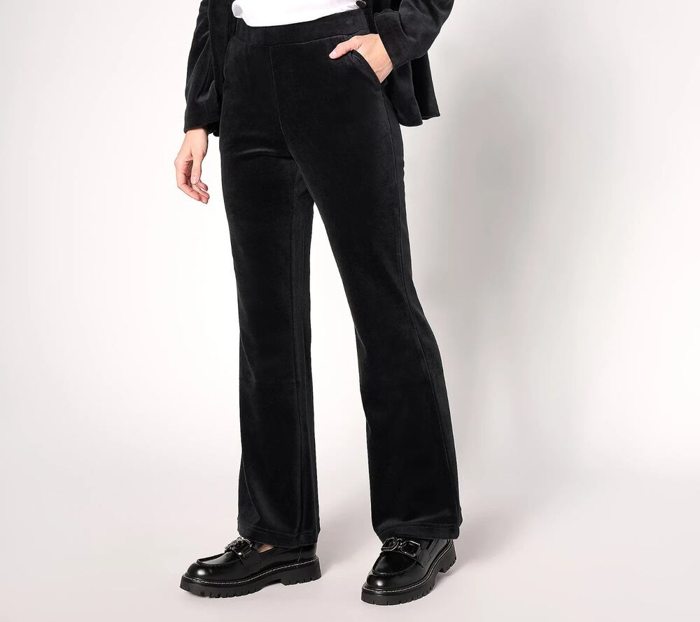 Studio Park x Shawn Killinger Regular Velveteen Flare Pants Black Size 12 Boho